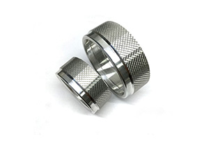 Knurled aluminum knobs, diamond knurl, knurled sleeve, knurled tube, aluminum knurled knob, DGHY-0049